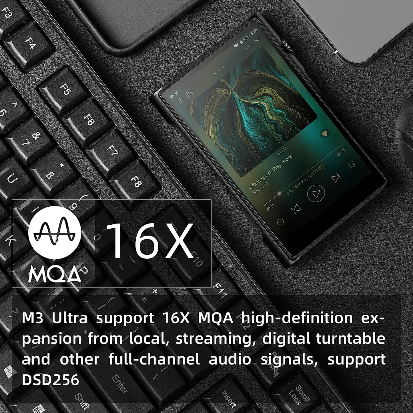High-Resolution Audio Player Green with Android and Bluetooth 5.0