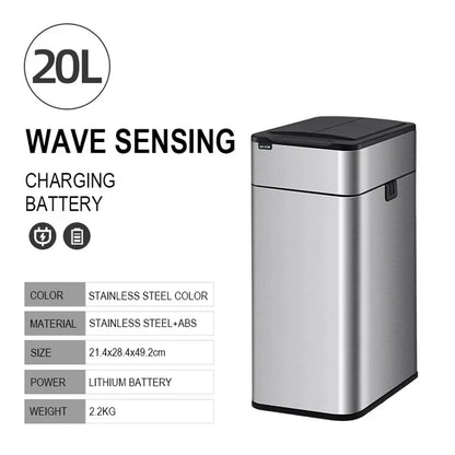 20L Stainless Steel Smart Sensor Bin for Kitchen Waste