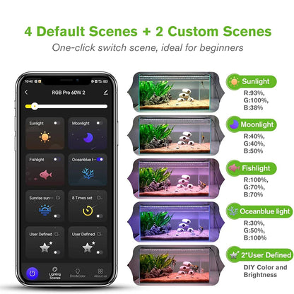 Smart Aquarium LED Light 75cm Bluetooth App Control