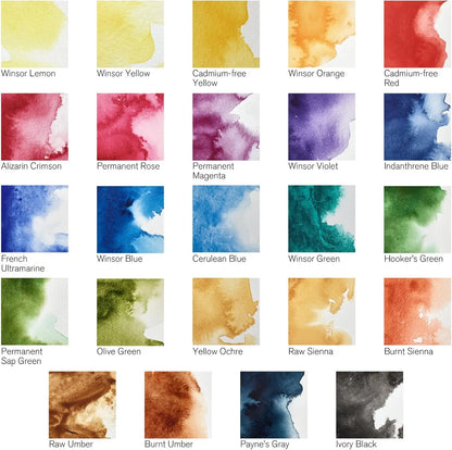 Lightweight Metal Watercolor Palette Box 24 Colours