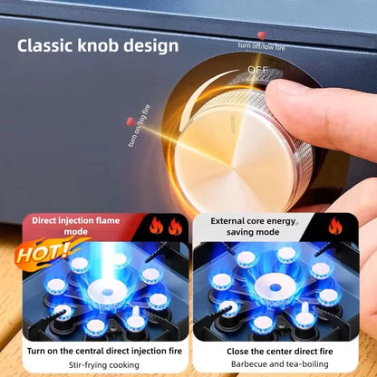 9-Core Camping Gas Stove 10000W High Power Burner