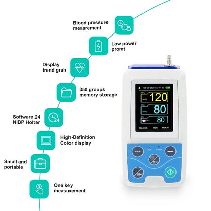 24 Hour BP Monitor with 6 Cuffs and Software