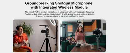 2.4G Wireless Shotgun Microphone for Camera and Type C Devices