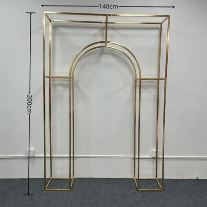 200x140cm Shiny Gold Geometric Wedding Arch