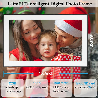 Full HD 15.6 Inch Digital Picture Frame with 32GB Memory