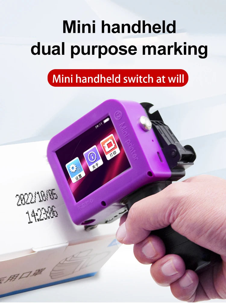 Smart Portable Inkjet Printer with Two Ink Cartridges