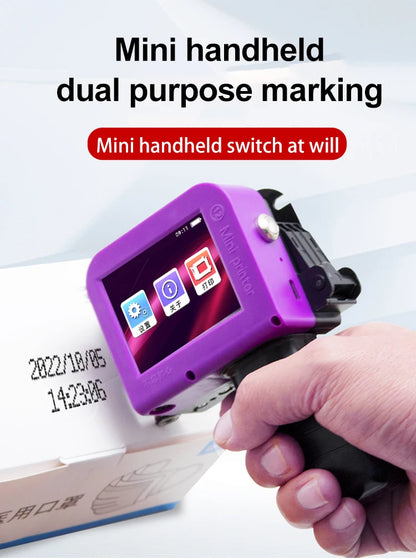Portable Handheld Inkjet Label Printer for Text and Dates