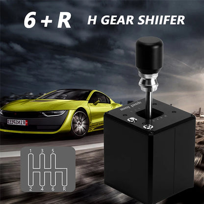 H Pattern Racing Gear Shifter USB Controller for PC