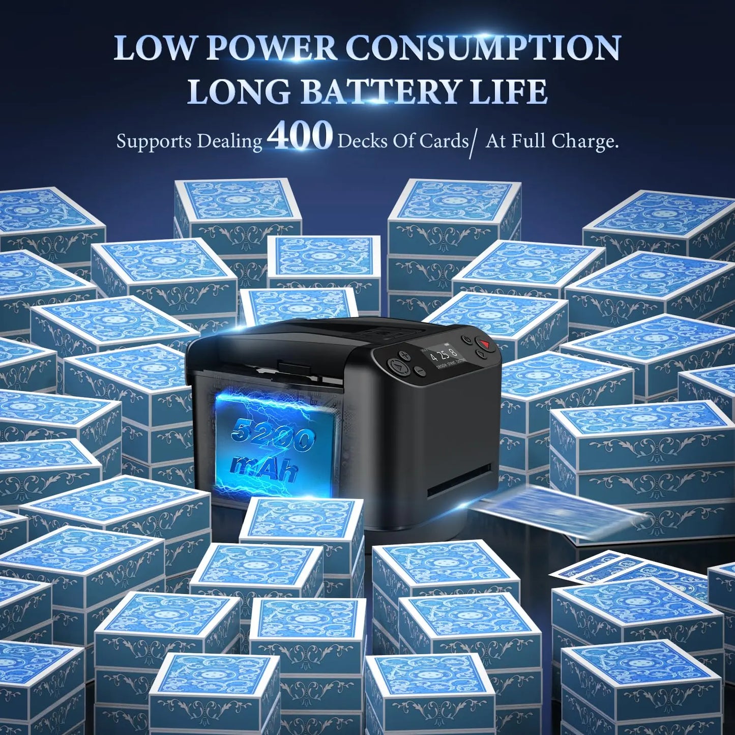 360° Rotating Automatic Card Shuffler and Dealer Machine