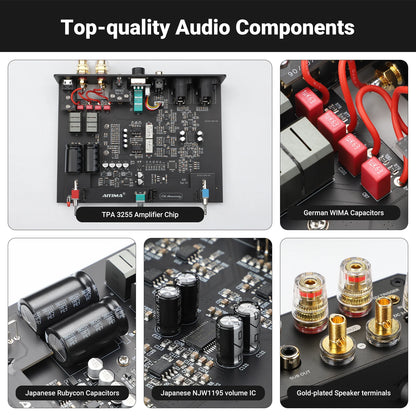300W X2 HiFi Stereo Power Amplifier with XLR RCA