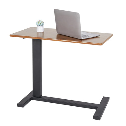 Adjustable Overbed Table with Hidden Wheels and Locking Base
