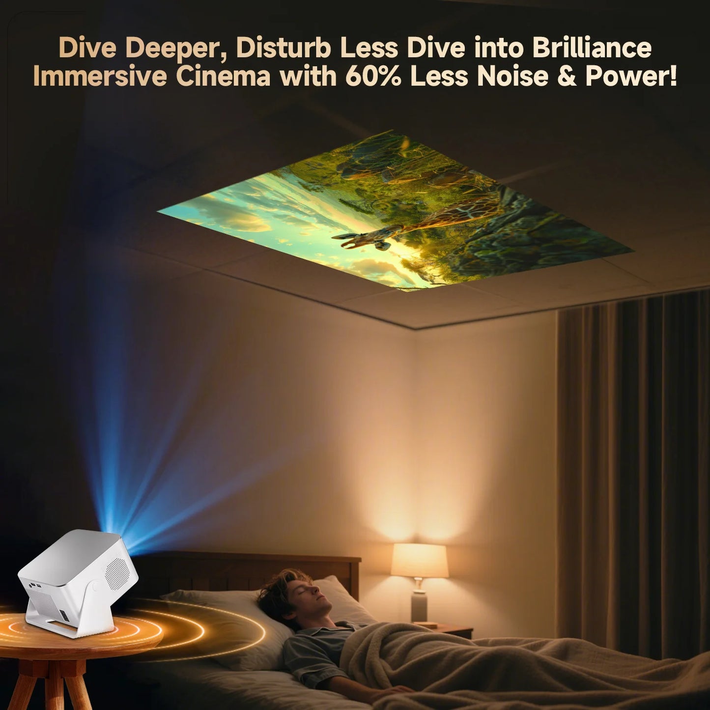 900 ANSI 1080p Laser Projector with Auto Focus & WiFi6