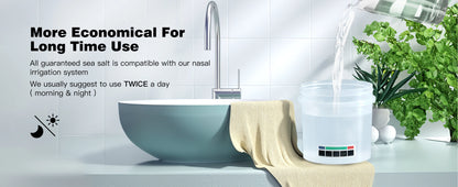 White Electric Nasal Irrigation System with 50 SaltPods