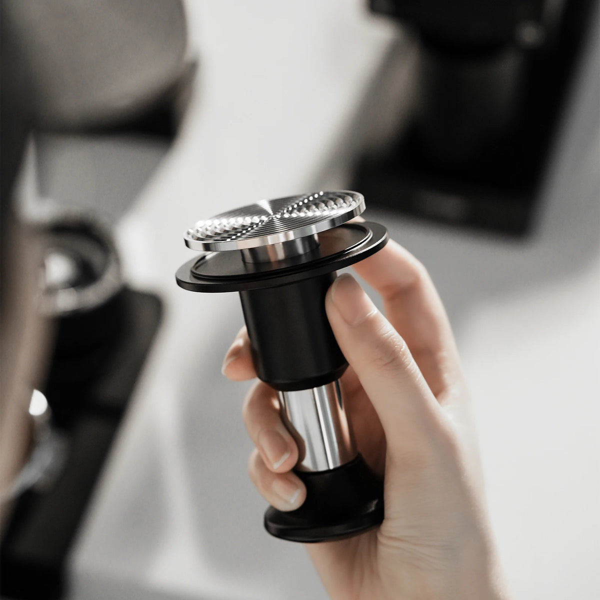 Heavy Duty Espresso Tamper with 4-Spring 30lbs Pressure Feedback