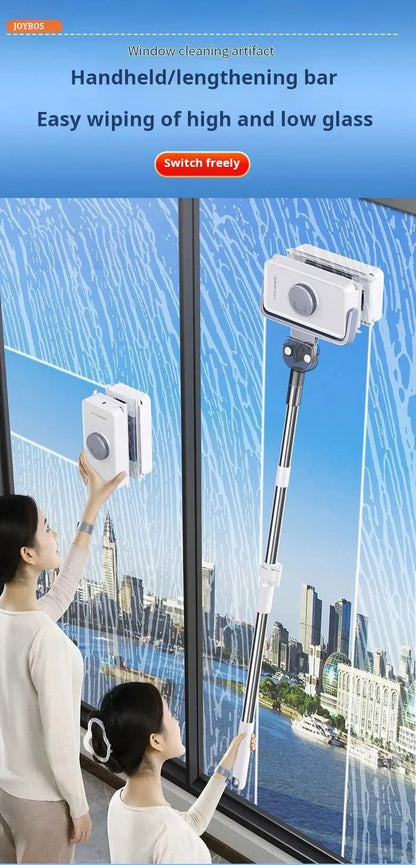 Adjustable Magnetic Window Cleaner with Telescopic Rod 8-35mm