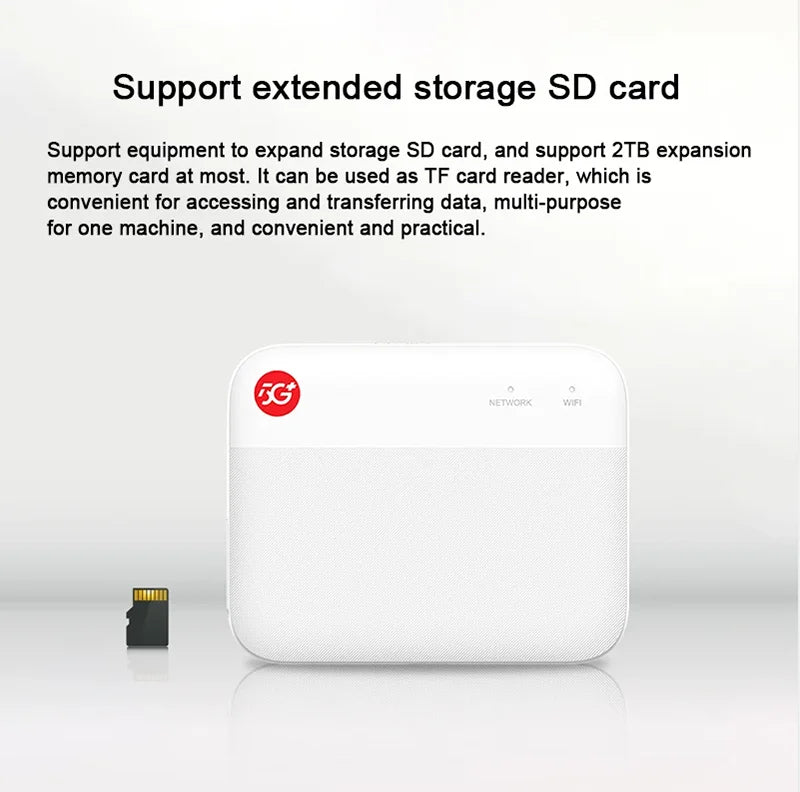 Portable 5G WiFi Router with Dual Band and USB C