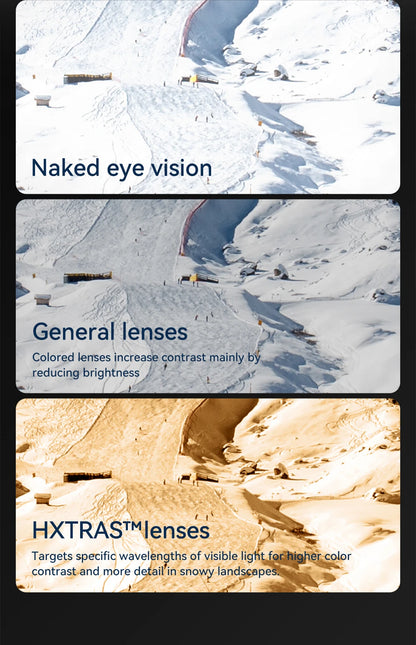 Anti-Fog Ski Goggles Magnetic Lens UV400 Snow Glasses Silver