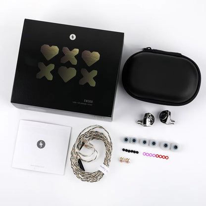 Hybrid Driver Hi-Fi IEM Earphones with Detachable Nozzles