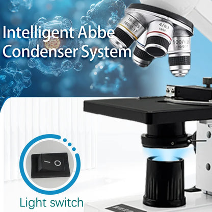 HD Binocular Microscope 40X to 5000X for Lab and Study