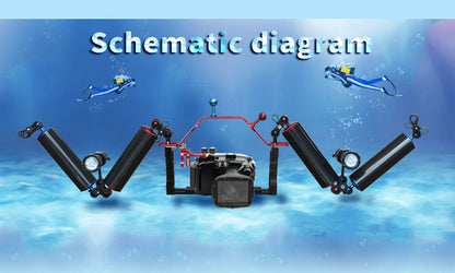 Diving Camera Tray Stabilizer Rig with Dual Handles