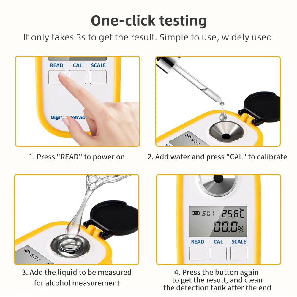 Portable Beer Alcohol Meter for Home and Professional Use