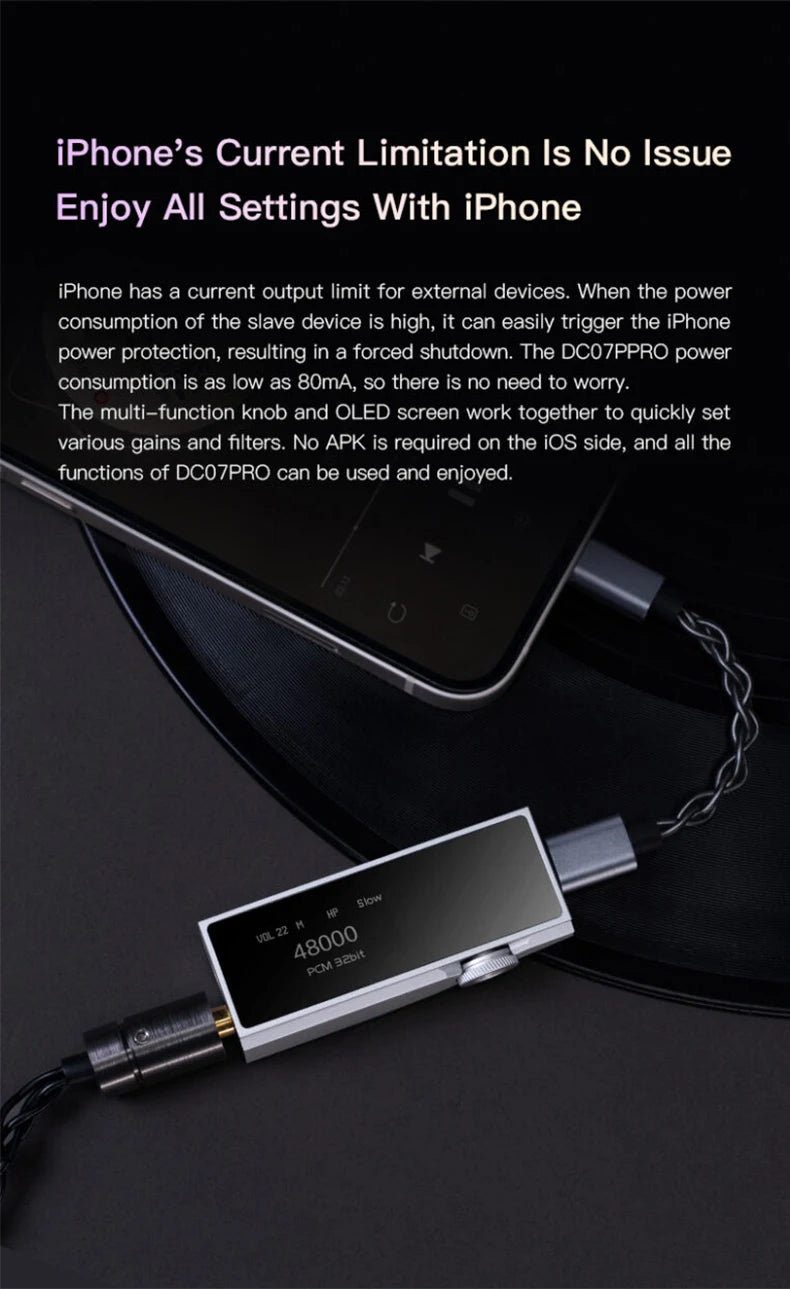 Portable HiFi USB DAC Amplifier 4.4mm Headphone Amp