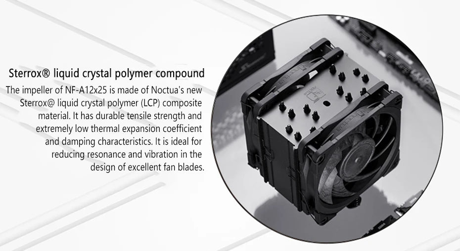 High-Performance Brown CPU Cooler Silent Dual Fan Radiator