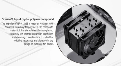Black Tower CPU Cooler 7 Heatpipes Dual 120mm Fans