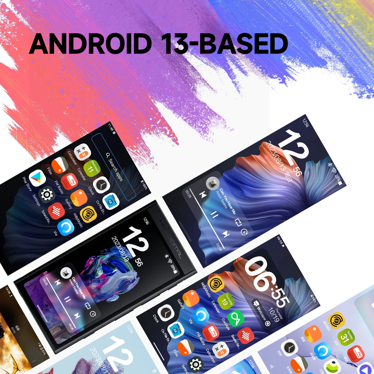HiFi Android 13 Music Player 32GB DSD256 WiFi Bluetooth