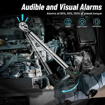 Cordless Digital Torque Wrench 340Nm 1/2 Drive for Cars