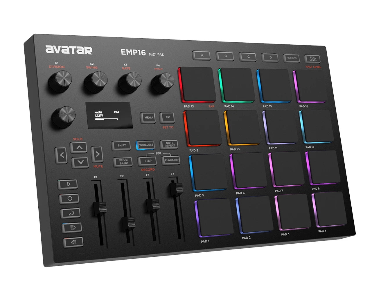 Portable Beat Maker Machine with 16 Backlit Drum Pads
