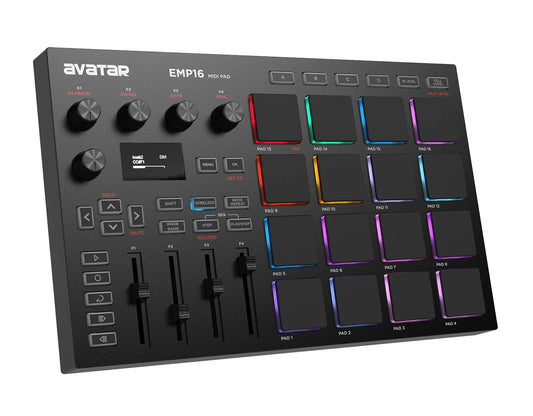 Portable Beat Maker Machine with 16 Backlit Drum Pads