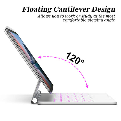 White Magnetic Keyboard Case with Trackpad for Pro 12.9