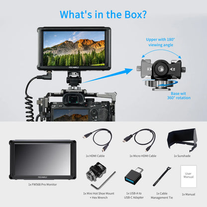 6 Inch 4K HDMI Camera Monitor 1200nit High Bright Lightweight