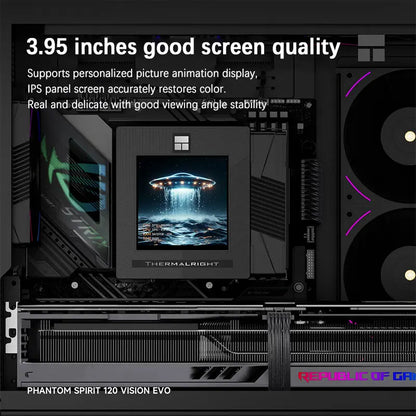 High Performance Dual Fan CPU Cooler with LCD Screen