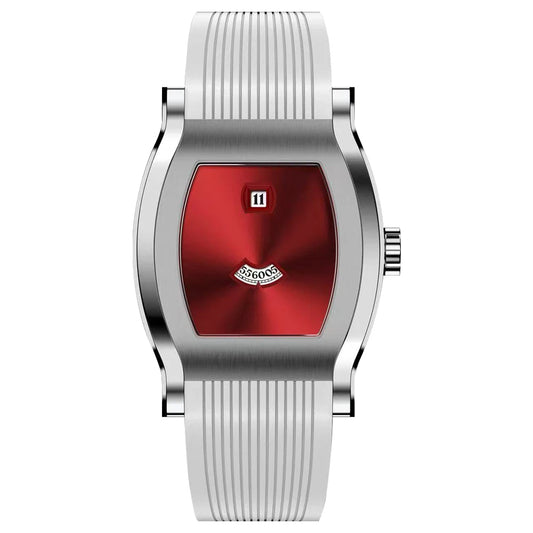 Mechanical Jump Hour Wristwatch Stainless Steel Red