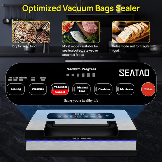 Automatic Vacuum Sealer Machine with Built-in Cutter & Storage