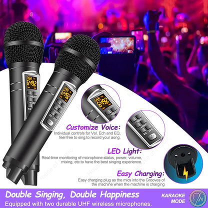 Portable Bluetooth Suitcase Speaker for Home and Outdoor Karaoke