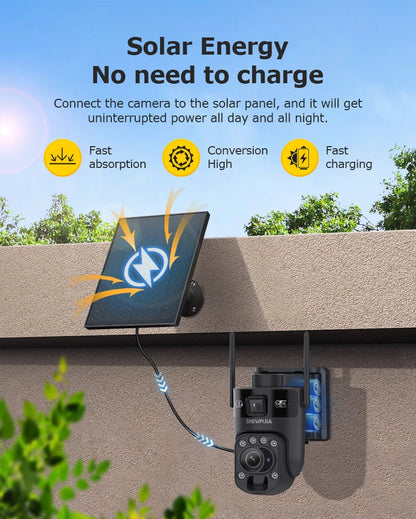 Wireless Solar Camera WiFi Motion Detection Night Vision