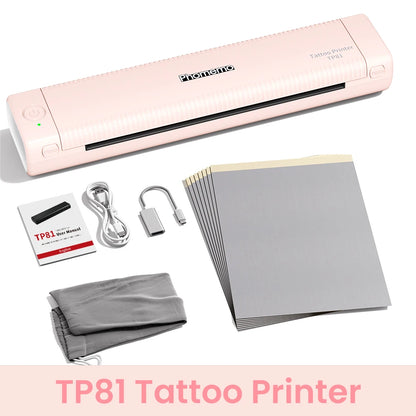 Pink Wireless Tattoo Stencil Printer 2025 Portable Thermal Model