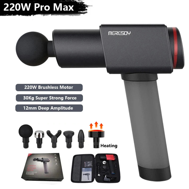 Portable Muscle Massage Gun Brushless Motor Black