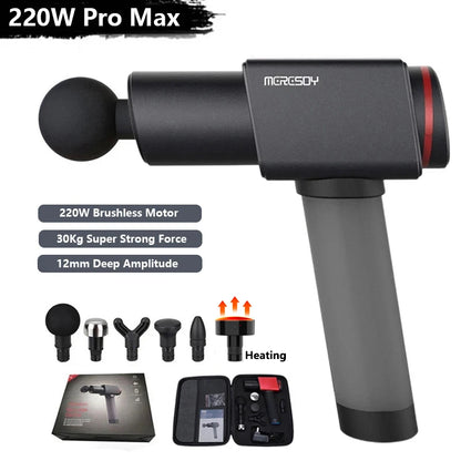 Portable Muscle Massage Gun Brushless Motor Black