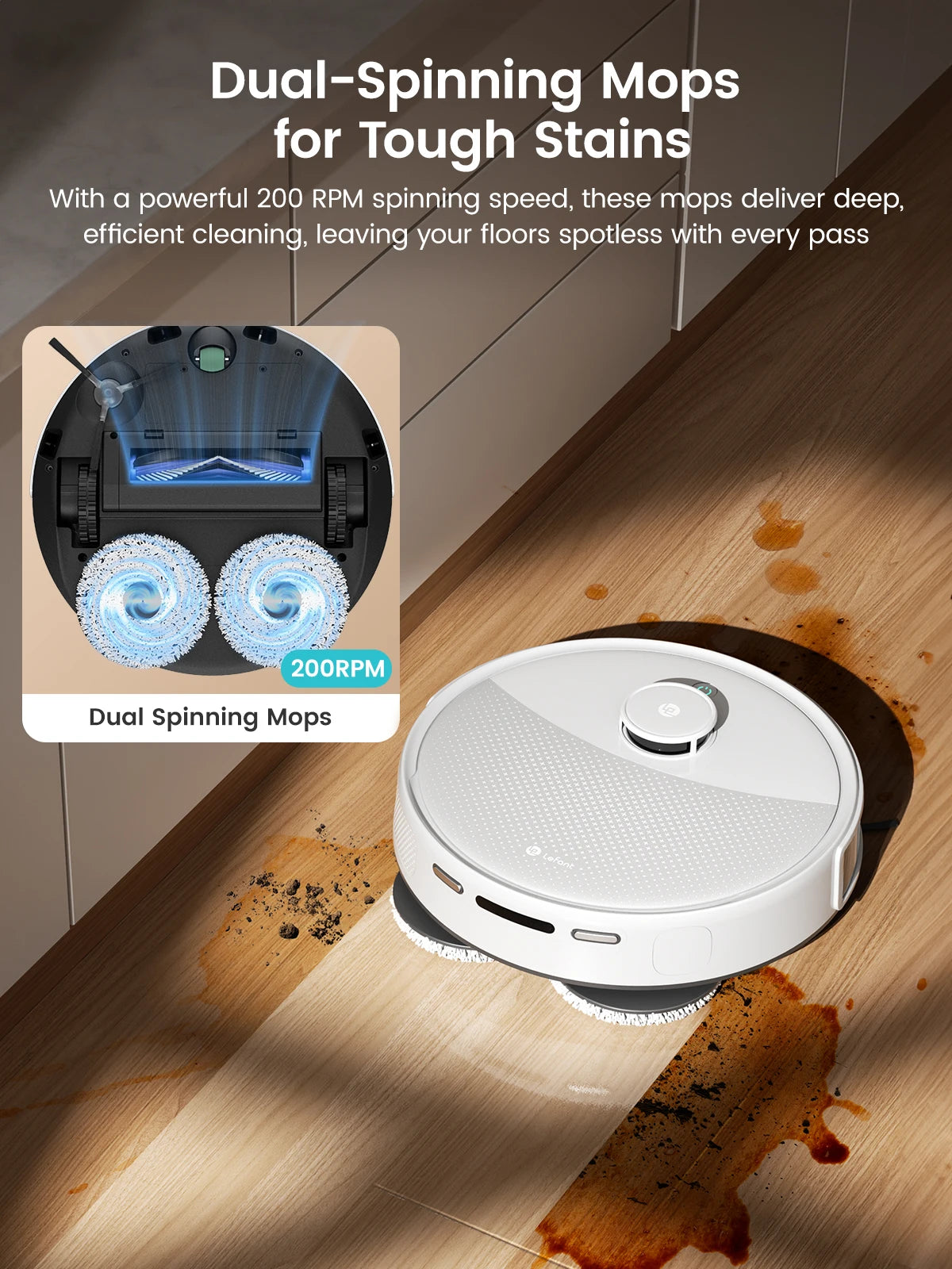 All-in-One Robot Vacuum with 220min Battery and Mop