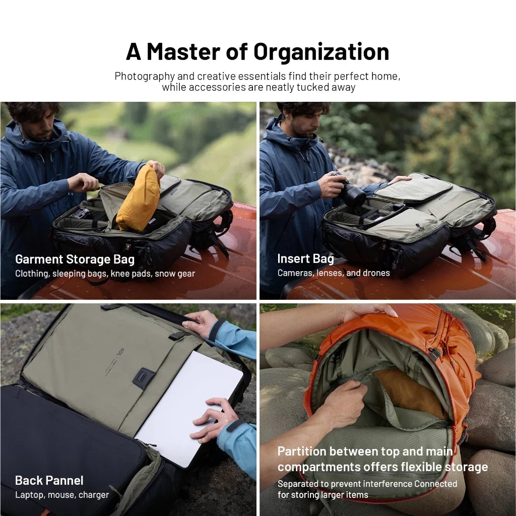 50L Large Camera Backpack for Outdoor Travel