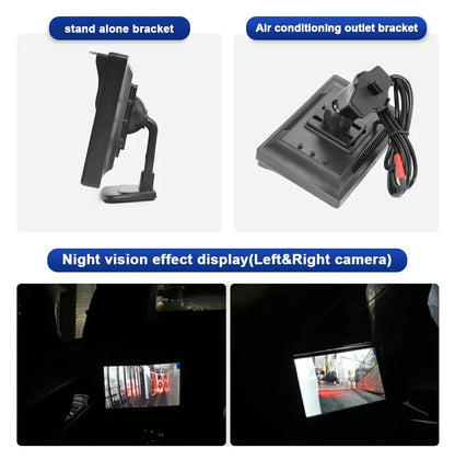 Night Vision Blind Spot Camera Mirror Black