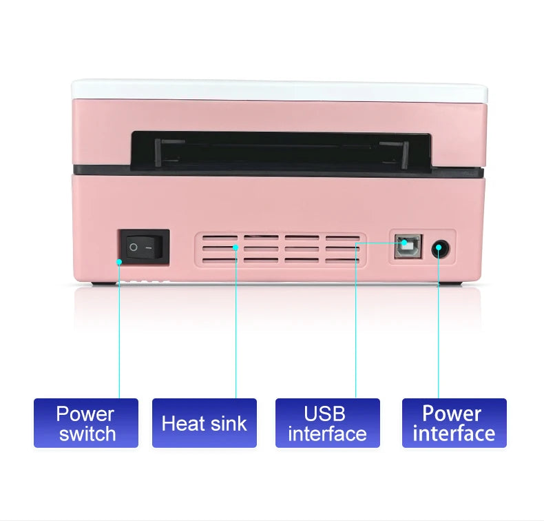 Portable 4 Inch Thermal Label Printer Bluetooth USB