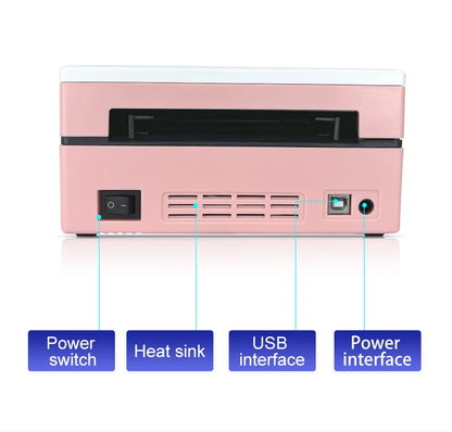 Portable 4 Inch Thermal Label Printer Bluetooth USB