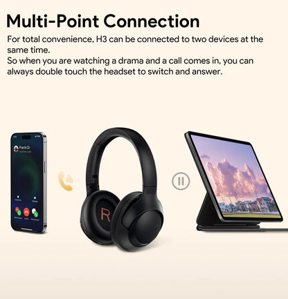 Wireless Over-Ear Headphones with ANC and 60H Battery
