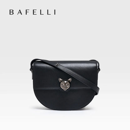 Luxury Leather Saddle Bag Stylish Casual Handbag