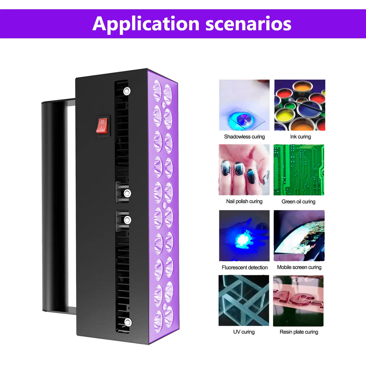 2000W UV Curing Lamp 395nm High Power for Resin PCB Coating